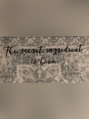 Scripted Wall Art Plaque - 'The Secret Ingredient is Love' in Black